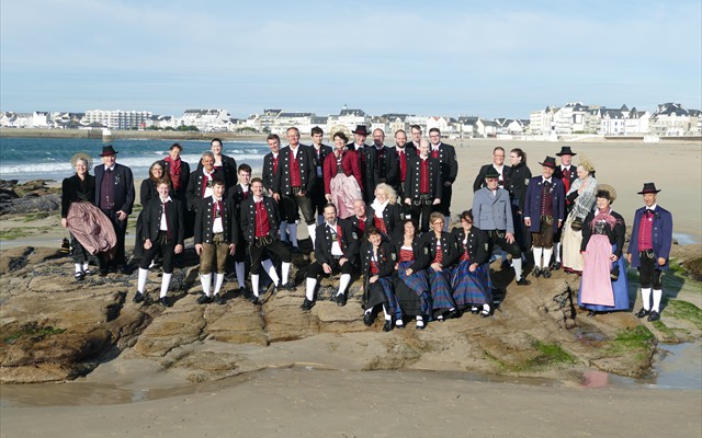 Gruppenfoto am Strand